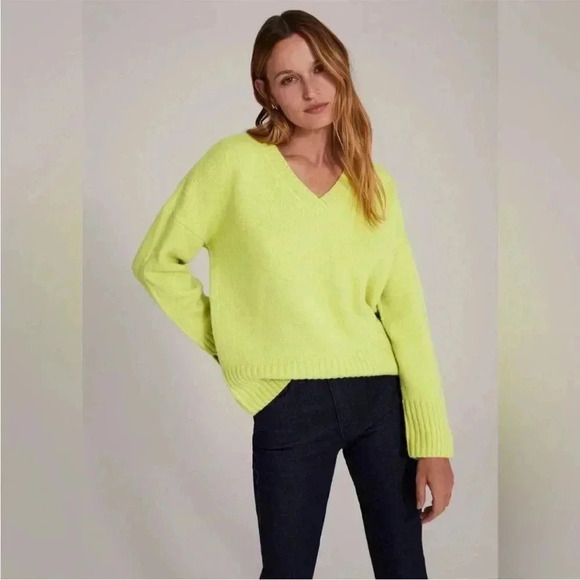 Favorite Daughter The William V-Neck Wool & Cashmere Blend Sweater S - Picture 1 of 9